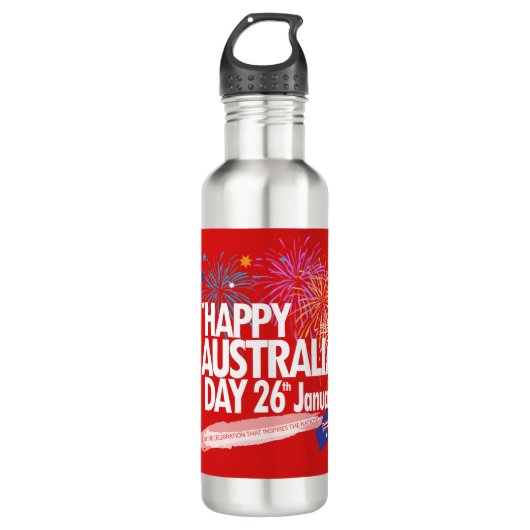 Bouteille D'eau "I LOVE AUSTRALIA" Australia Day 26 janvier (Devant)