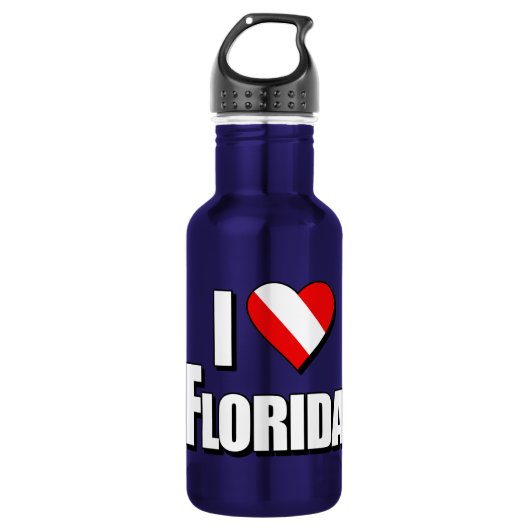 Bouteille D'eau I Love Florida Diving (Devant)