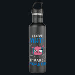 Bouteille D'eau I Love Math It Makes People Cry<br><div class="desc">Cool and funny student and teacher design featuring a moody cat and the quote "I Love Math It Makes People Cry". A perfect match for students and teachers.</div>