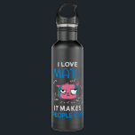 Bouteille D'eau I Love Math It Makes People Cry<br><div class="desc">Cool and funny student and teacher design featuring a moody cat and the quote "I Love Math It Makes People Cry". A perfect match for students and teachers.</div>