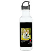 Bouteille D'eau I Love My Dog, Custom Photo - Pet Lovers (Devant)