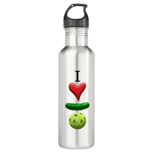 Bouteille D'eau I Love Pickleball - Logo (Devant)