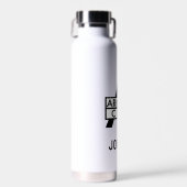 Bouteille D'eau Icône de la ville d'Arkham | Ajouter Votre Nom (Avant)