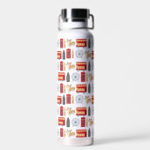 Bouteille D'eau Icône de Londres et Motif de repères (Arrière)