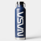 Bouteille D'eau Iconique NASA Circa Night Sky Blue Isolé (Avant)