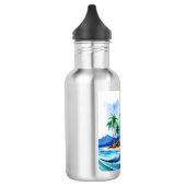 Bouteille D'eau Île Kai Aloha Vague d'aquarelle (Gauche)