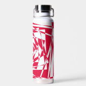 Bouteille D'eau Illusion abstraite rouge blanc (Arrière)