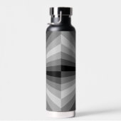 Bouteille D'eau Illusion optique noir (Plage)