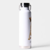 Bouteille D'eau Illustration de Chien Cowboy (Avant)