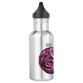 Bouteille D'eau Illustration de chou rouge (Gauche)
