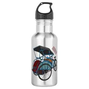 Bouteille D'eau Illustration de cyclo-pousse