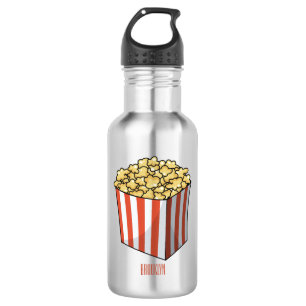 Bouteille D'eau Illustration de dessin animé Popcorn