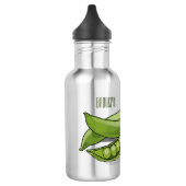 Bouteille D'eau Illustration de dessin de pois (Gauche)