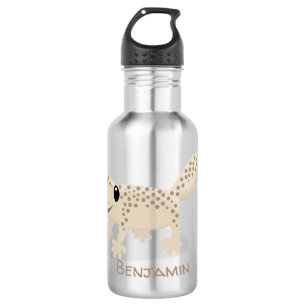 Bouteille D'eau Illustration de gecko tan tan mignon
