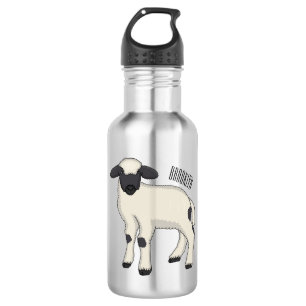 Bouteille D'eau Illustration de la caricature de mouton Valais Bla