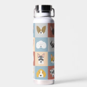 Bouteille D'eau Illustration de la collection de chiens nom person (Arrière)