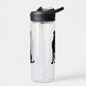 Bouteille D'eau Illustration de la silhouette du labrador noir (Gauche)