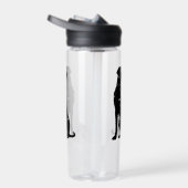 Bouteille D'eau Illustration de la silhouette du labrador noir (Droite)