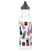 Bouteille D'eau Illustration de l'aquarelle et des ananas nébuleux (Droite)