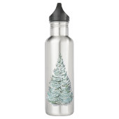 Bouteille D'eau Illustration de l'épinette couverte de neige (Gauche)