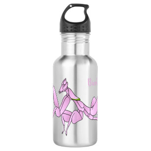Bouteille D'eau Illustration de l'orchidée mante