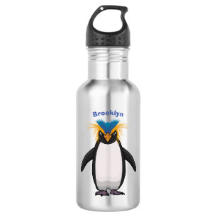 Bouteille D'eau Illustration de mignon macaroni pingouin