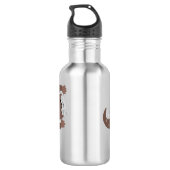 Bouteille D'eau Illustration de plongée de loutre mignonne (Dos)