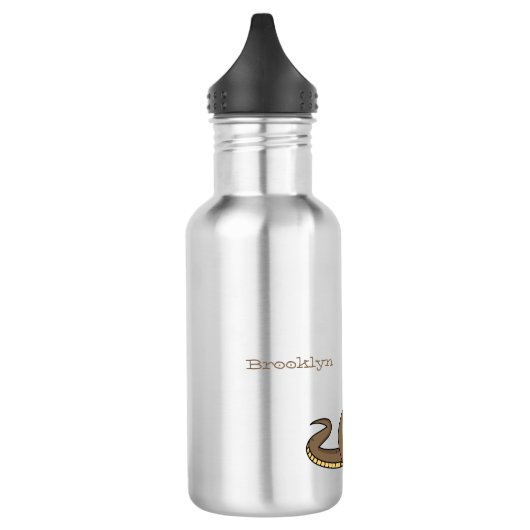 Bouteille D'eau Illustration de serpent à cobra Brown (Gauche)