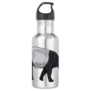 Bouteille D'eau illustration de tapir de dessin animé