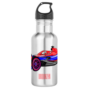 Bouteille D'eau Illustration de voiture de course professionnelle