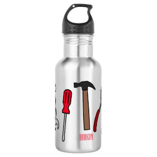 Bouteille D'eau Illustration des outils de menuiserie