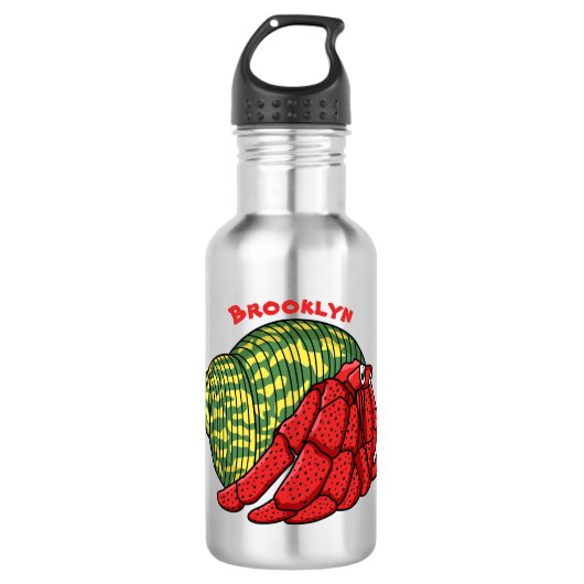 Bouteille D'eau Illustration du crabe mignon (Devant)