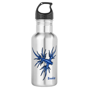 Bouteille D'eau Illustration du dragon bleu des limaces de mer