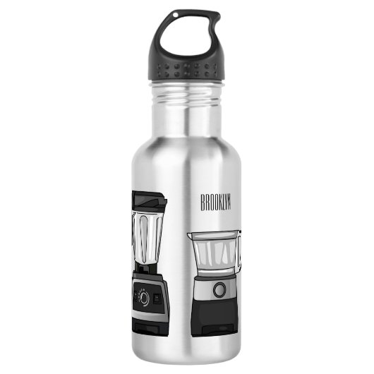 Bouteille D'eau Illustration du processeur et du mixeur alimentair (Devant)