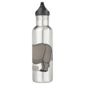 Bouteille D'eau Illustration du rhinocéros de Javan (Droite)