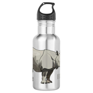 Bouteille D'eau Illustration du rhinocéros de Javan