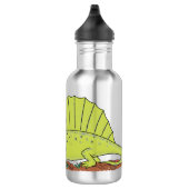 Bouteille D'eau Illustration d'un dimétrodon vert mignon (Droite)