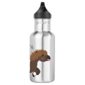 Bouteille D'eau Illustration d'un poney de Shetland mignon (Droite)