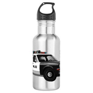 Bouteille D'eau Illustration d'une voiture de police