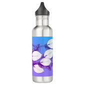 Bouteille D'eau Illustration Lily blanche bleu pâle violet (Gauche)