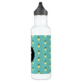 Bouteille D'eau Illustration moderne de l'ananas Monogramme circul (Droite)