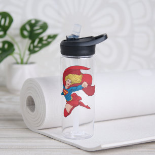 Bouteille D'eau Illustration Supergirl volant vers le haut