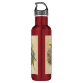 Bouteille D'eau Illustration vintage de l'Abeille européenne (Dos)