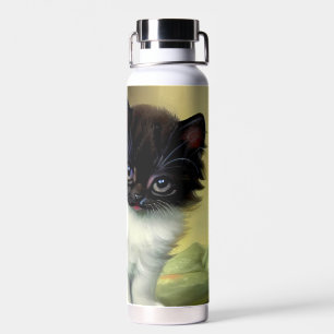 Bouteille D'eau Illustration vintage Tuxedo Kitten