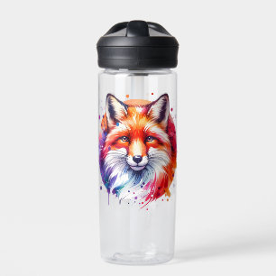 Bouteille D'eau Illustration Watercolor Fox