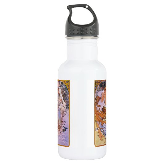 Bouteille D'eau Illustrations d'Alphonso Mucha sur un (Dos)