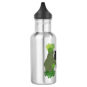 Bouteille D'eau Image de dessin animé de chat en panthère noire ja (Gauche)