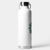 Bouteille D'eau Image verte personnalisée et texte modifiable (Avant)