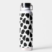 Bouteille D'eau Impression de vache noire et blanche (Arrière)