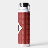 Bouteille D'eau Impression léopard rouge personnalisée (Arrière)